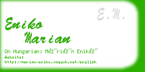 eniko marian business card